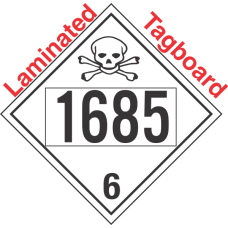 Poison Toxic Class 6.1 UN1685 Tagboard DOT Placard
