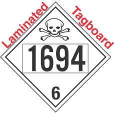 Poison Toxic Class 6.1 UN1694 Tagboard DOT Placard
