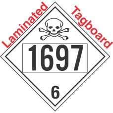 Poison Toxic Class 6.1 UN1697 Tagboard DOT Placard