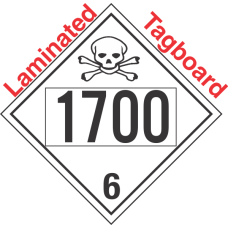 Poison Toxic Class 6.1 UN1700 Tagboard DOT Placard