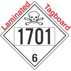 Poison Toxic Class 6.1 UN1701 Tagboard DOT Placard
