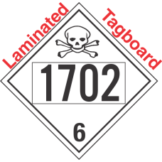 Poison Toxic Class 6.1 UN1702 Tagboard DOT Placard