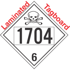 Poison Toxic Class 6.1 UN1704 Tagboard DOT Placard