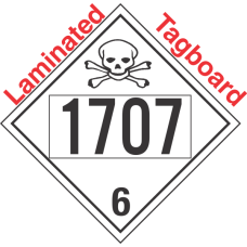 Poison Toxic Class 6.1 UN1707 Tagboard DOT Placard