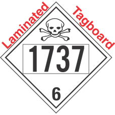 Poison Toxic Class 6.1 UN1737 Tagboard DOT Placard