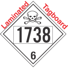 Poison Toxic Class 6.1 UN1738 Tagboard DOT Placard
