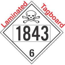 Poison Toxic Class 6.1 UN1843 Tagboard DOT Placard