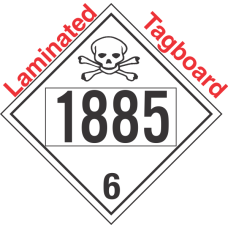 Poison Toxic Class 6.1 UN1885 Tagboard DOT Placard