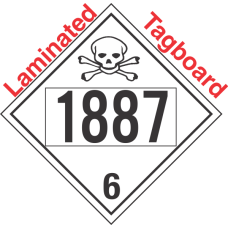 Poison Toxic Class 6.1 UN1887 Tagboard DOT Placard