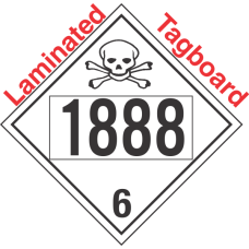 Poison Toxic Class 6.1 UN1888 Tagboard DOT Placard