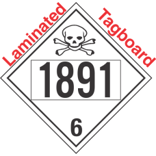 Poison Toxic Class 6.1 UN1891 Tagboard DOT Placard