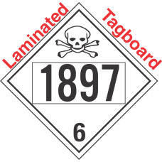 Poison Toxic Class 6.1 UN1897 Tagboard DOT Placard