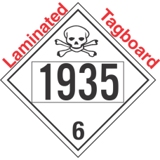Poison Toxic Class 6.1 UN1935 Tagboard DOT Placard