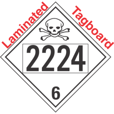 Poison Toxic Class 6.1 UN2224 Tagboard DOT Placard