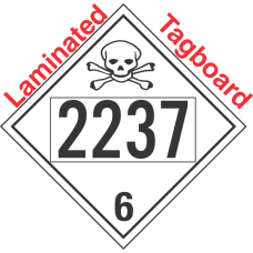 Poison Toxic Class 6.1 UN2237 Tagboard DOT Placard