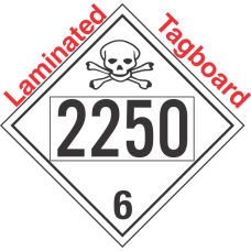 Poison Toxic Class 6.1 UN2250 Tagboard DOT Placard