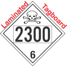 Poison Toxic Class 6.1 UN2300 Tagboard DOT Placard