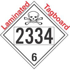 Poison Toxic Class 6.1 UN2334 Tagboard DOT Placard