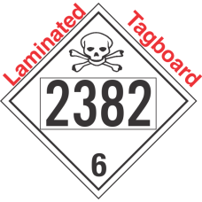 Poison Toxic Class 6.1 UN2382 Tagboard DOT Placard