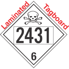 Poison Toxic Class 6.1 UN2431 Tagboard DOT Placard