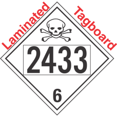 Poison Toxic Class 6.1 UN2433 Tagboard DOT Placard