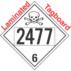 Poison Toxic Class 6.1 UN2477 Tagboard DOT Placard