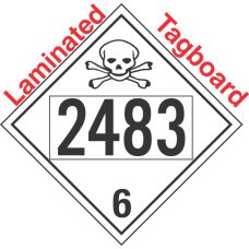Poison Toxic Class 6.1 UN2483 Tagboard DOT Placard