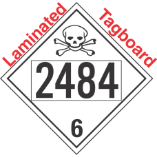 Poison Toxic Class 6.1 UN2484 Tagboard DOT Placard