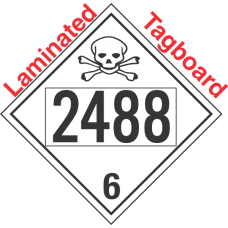 Poison Toxic Class 6.1 UN2488 Tagboard DOT Placard
