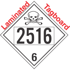 Poison Toxic Class 6.1 UN2516 Tagboard DOT Placard