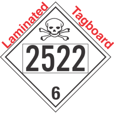 Poison Toxic Class 6.1 UN2522 Tagboard DOT Placard