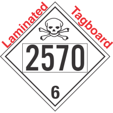 Poison Toxic Class 6.1 UN2570 Tagboard DOT Placard