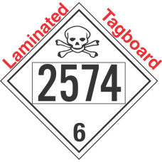 Poison Toxic Class 6.1 UN2574 Tagboard DOT Placard