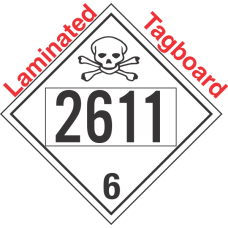 Poison Toxic Class 6.1 UN2611 Tagboard DOT Placard