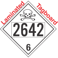 Poison Toxic Class 6.1 UN2642 Tagboard DOT Placard