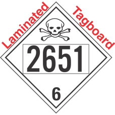 Poison Toxic Class 6.1 UN2651 Tagboard DOT Placard