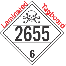 Poison Toxic Class 6.1 UN2655 Tagboard DOT Placard