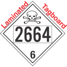Poison Toxic Class 6.1 UN2664 Tagboard DOT Placard