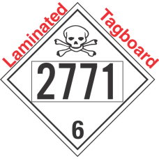 Poison Toxic Class 6.1 UN2771 Tagboard DOT Placard