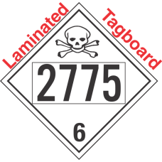 Poison Toxic Class 6.1 UN2775 Tagboard DOT Placard