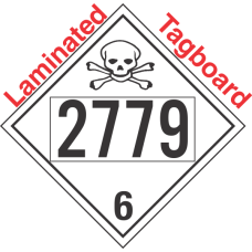 Poison Toxic Class 6.1 UN2779 Tagboard DOT Placard