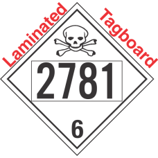 Poison Toxic Class 6.1 UN2781 Tagboard DOT Placard