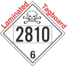 Poison Toxic Class 6.1 UN2810 Tagboard DOT Placard