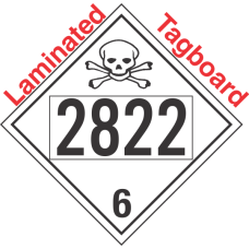 Poison Toxic Class 6.1 UN2822 Tagboard DOT Placard