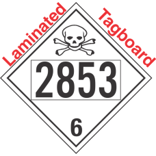 Poison Toxic Class 6.1 UN2853 Tagboard DOT Placard
