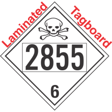 Poison Toxic Class 6.1 UN2855 Tagboard DOT Placard