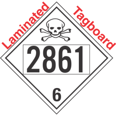 Poison Toxic Class 6.1 UN2861 Tagboard DOT Placard
