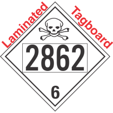 Poison Toxic Class 6.1 UN2862 Tagboard DOT Placard
