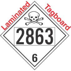 Poison Toxic Class 6.1 UN2863 Tagboard DOT Placard