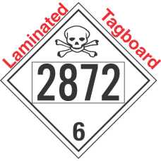 Poison Toxic Class 6.1 UN2872 Tagboard DOT Placard